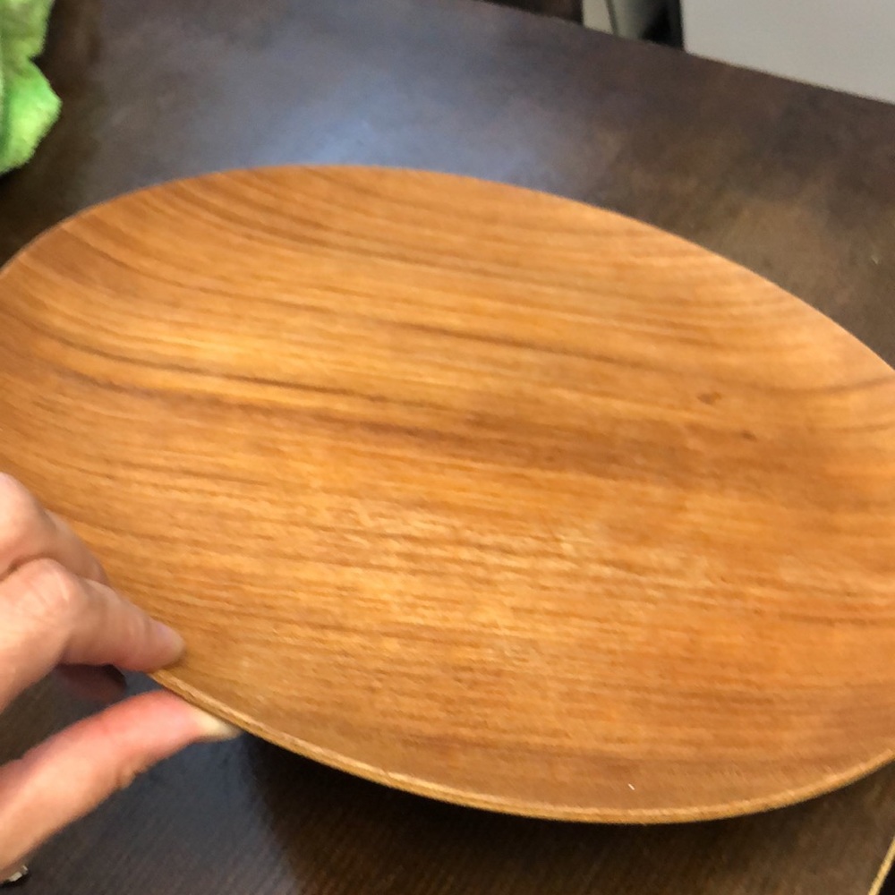 Mid Century Serving Plate - Wood Teak